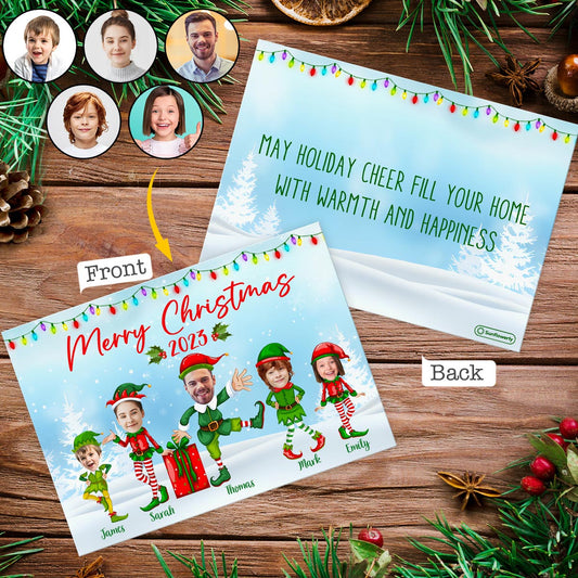 Joyeux Noël - Carte de vœux familiale personnalisée