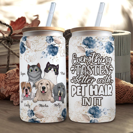 Alles schmeckt besser – Katzengeschenk für Hundeliebhaber – personalisiertes Dosenglas