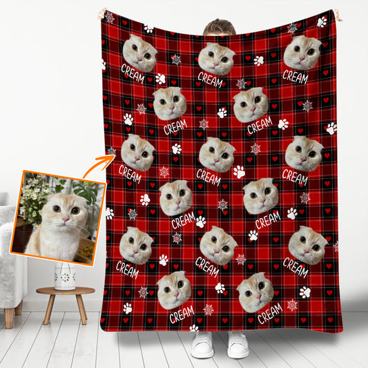 Personalisierte Haustierdecke mit Foto – Geschenk für Katzen- und Hundeliebhaber – Individuell gestaltete Decke