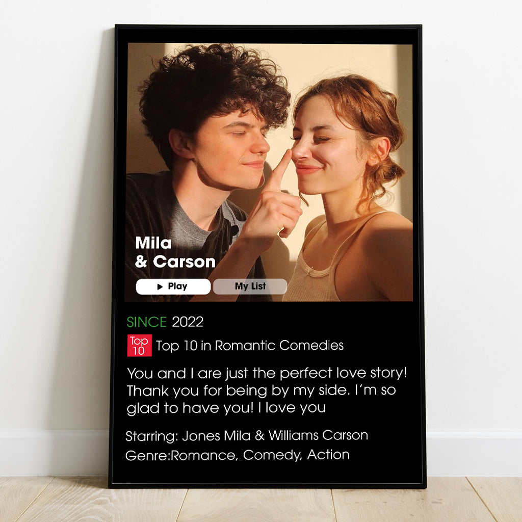 Unser romantischer Film – Personalisierte Leinwand und Poster für Paare