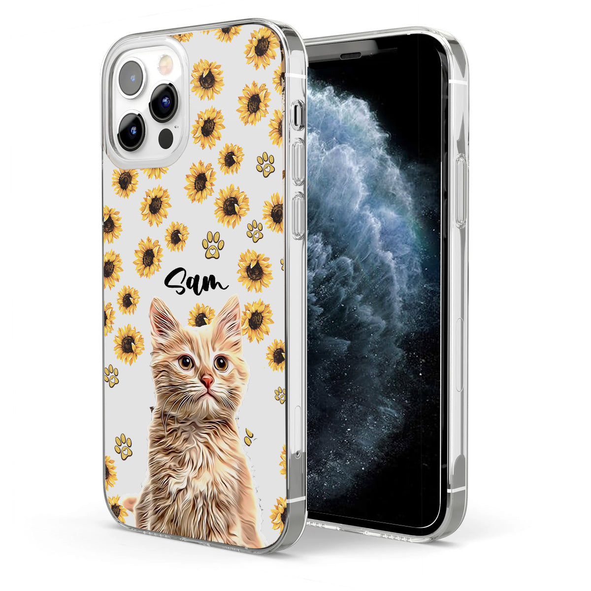 You Are My Sunshine - Personalized Dog Clear Phone Case