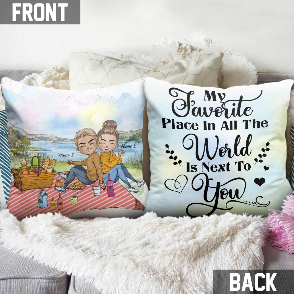 My Favourite Place - Personalized Couple Throw Pillow