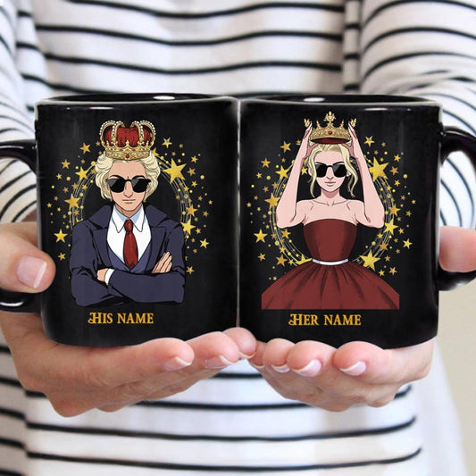 Only A King And Only A Queen - Personalized Couple Mug