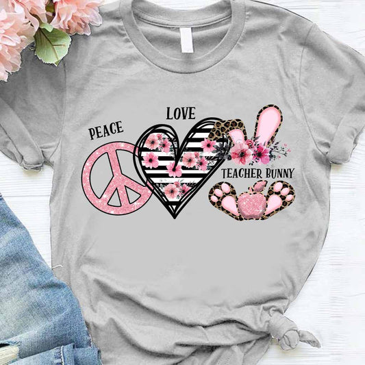 Peace Love One Hip Teacher - Personalized T-shirt and Hoodie