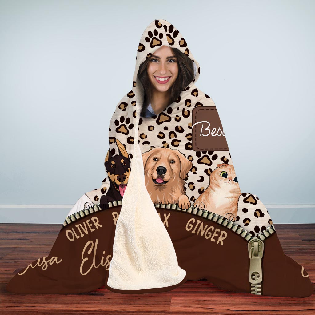 Best Dog Mom Ever - Personalized Mother's Day Mother Hooded Blanket