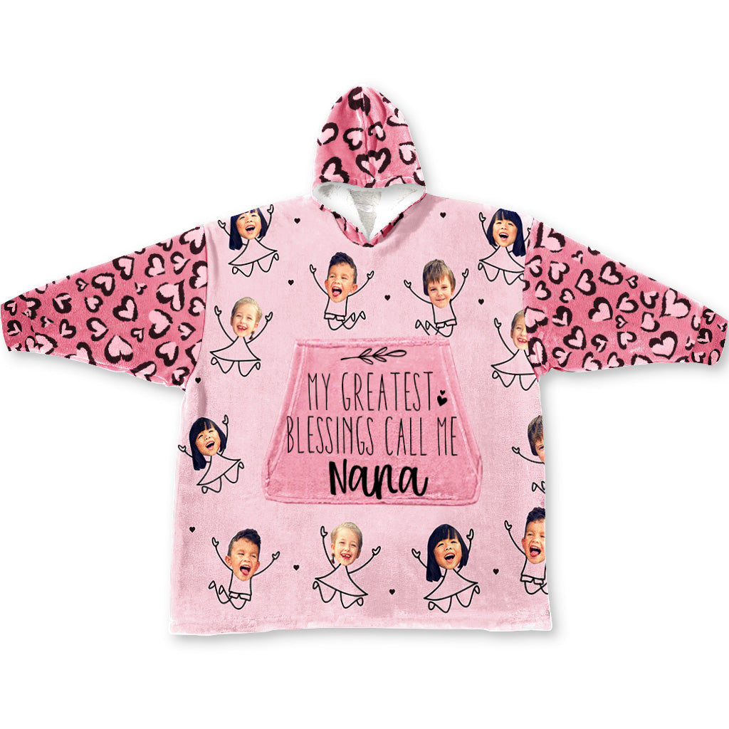My Greatest Blessing - Personalized Mother's Day Mother Blanket Hoodie
