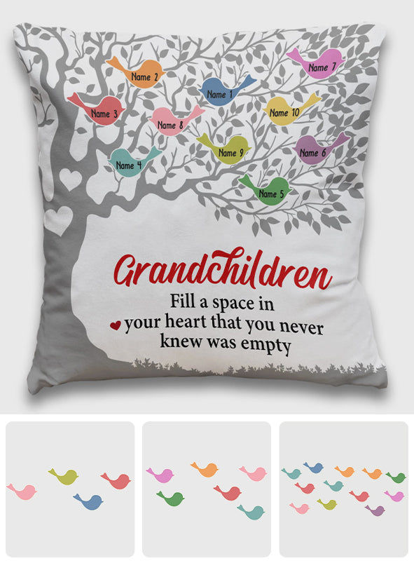 Arbre généalogique de grand-mère - Coussin décoratif personnalisé pour la fête des mères