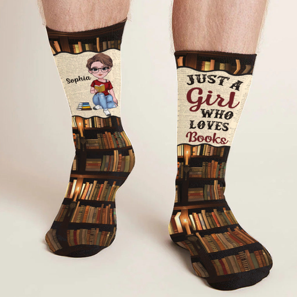 Just A Girl – personalisierte Buchsocken