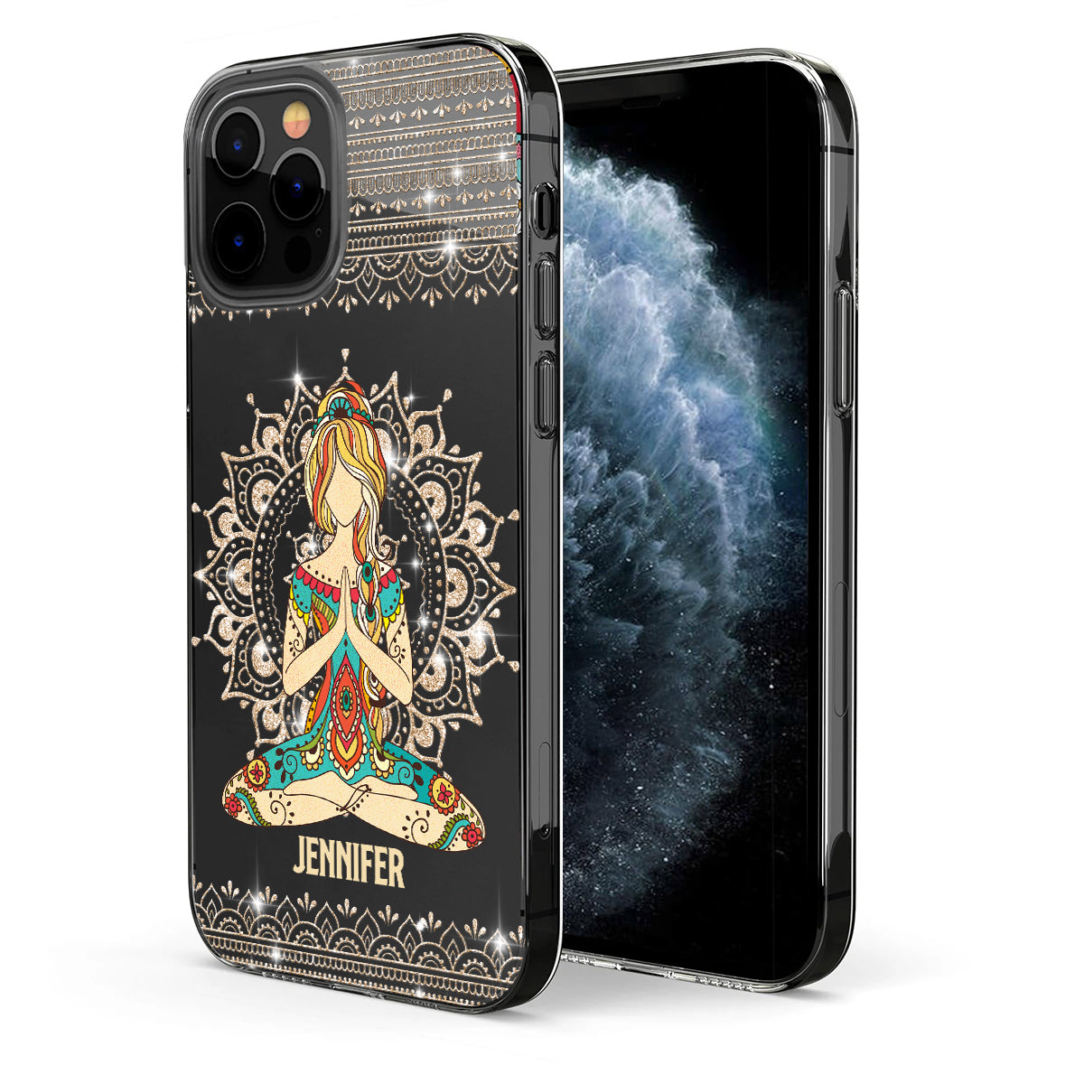 Laissez tomber - Coque de téléphone transparente personnalisée de yoga