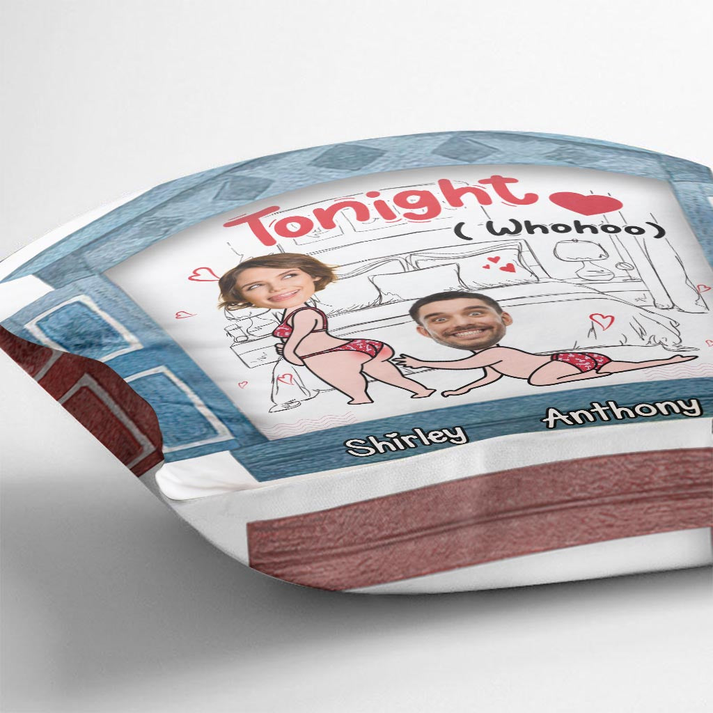 Tonight - Personalized Couple Throw Pillow