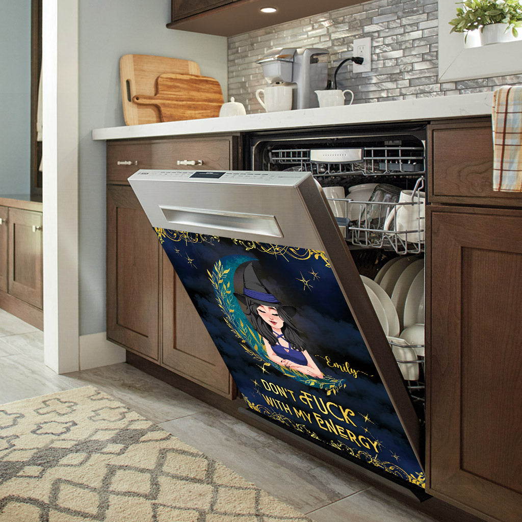 Don't F With My Energy - Personalized Witch Dishwasher Cover