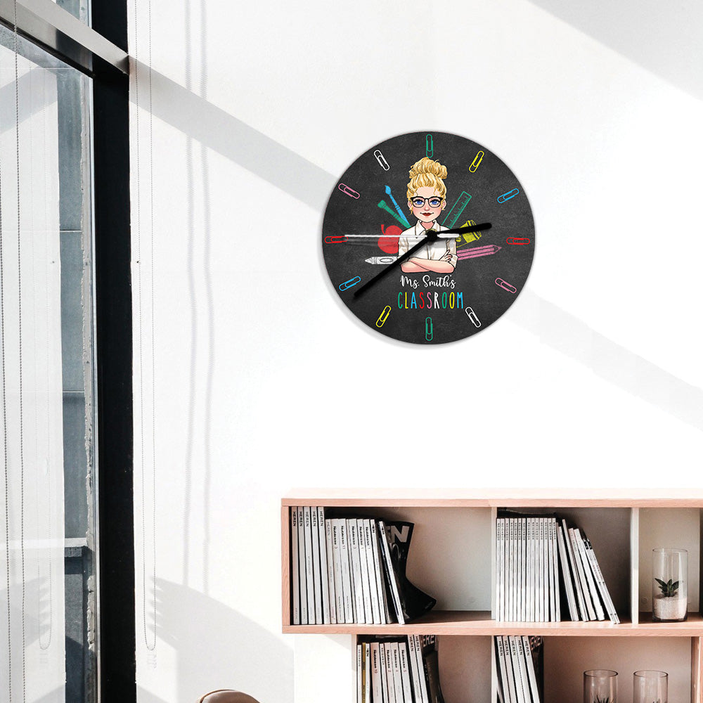 Lehrerzimmer – Personalisierte Wanduhr für Lehrer