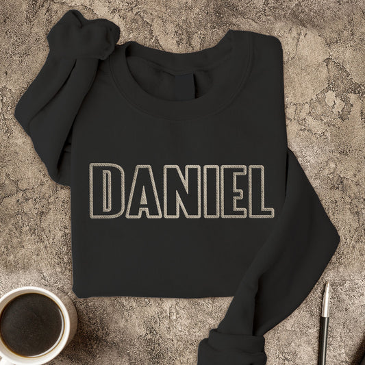 Pull brodé personnalisé pour fils - Nom personnalisé