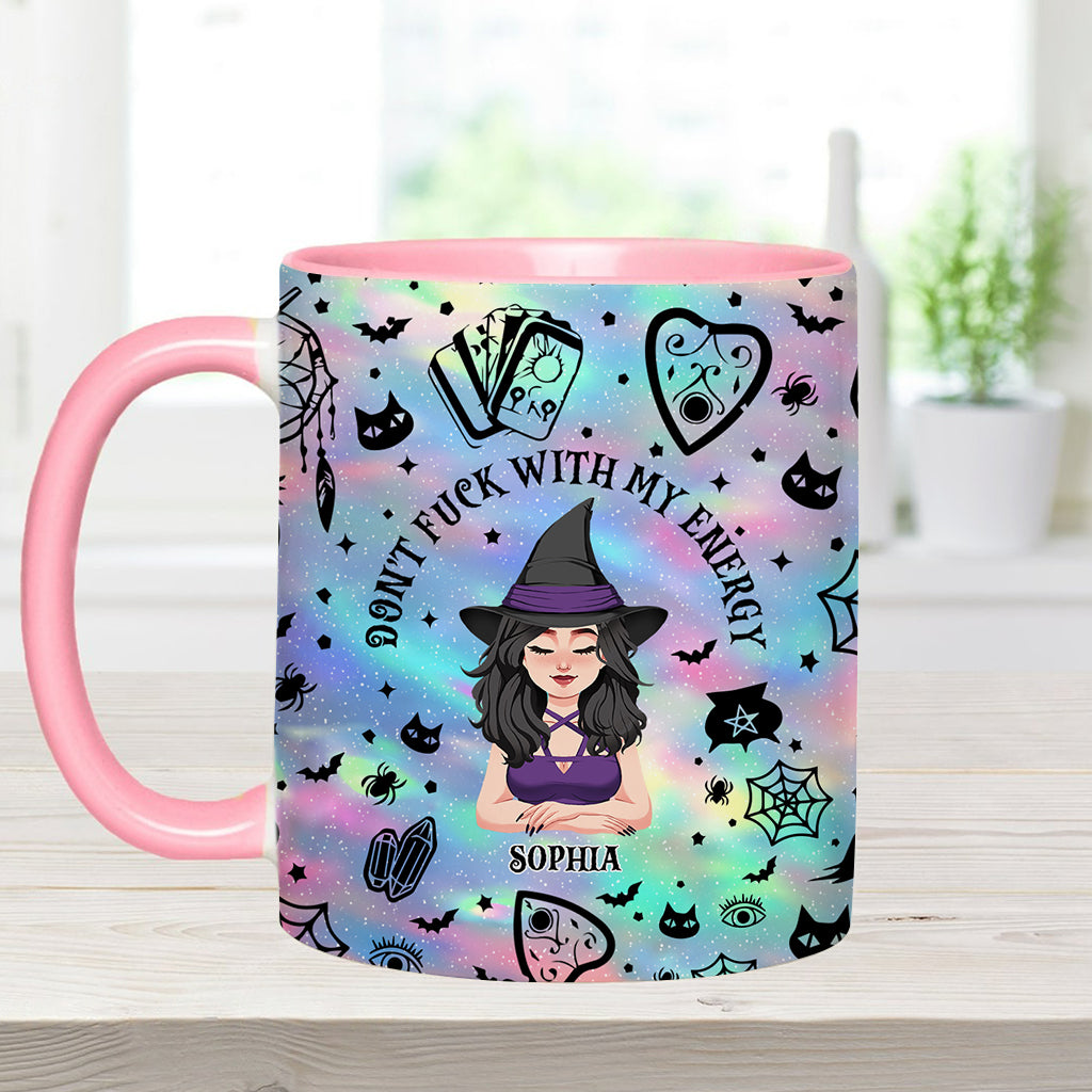 Don't F With My Energy - Personalized Witch Accent Mug