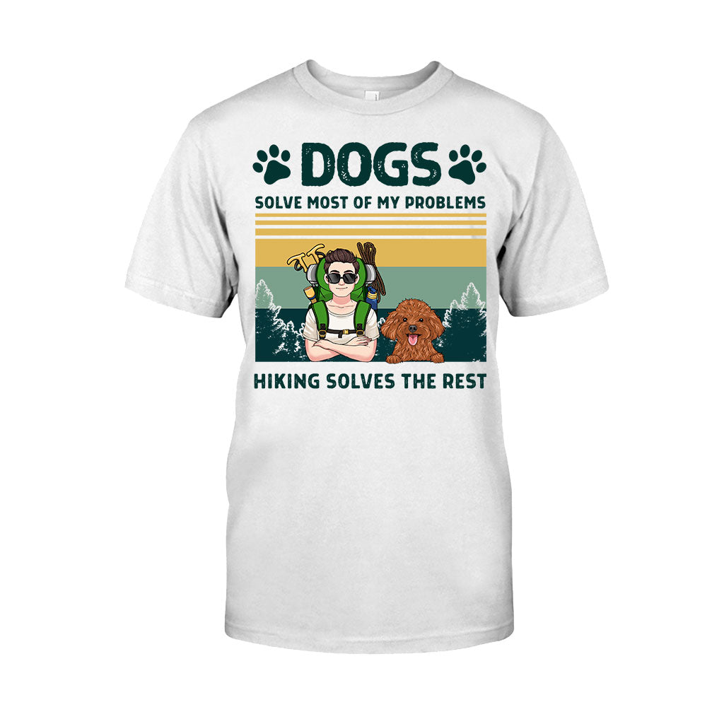 Hunde und Wandern lösen meine Probleme – personalisiertes Wander-T-Shirt & Hoodie