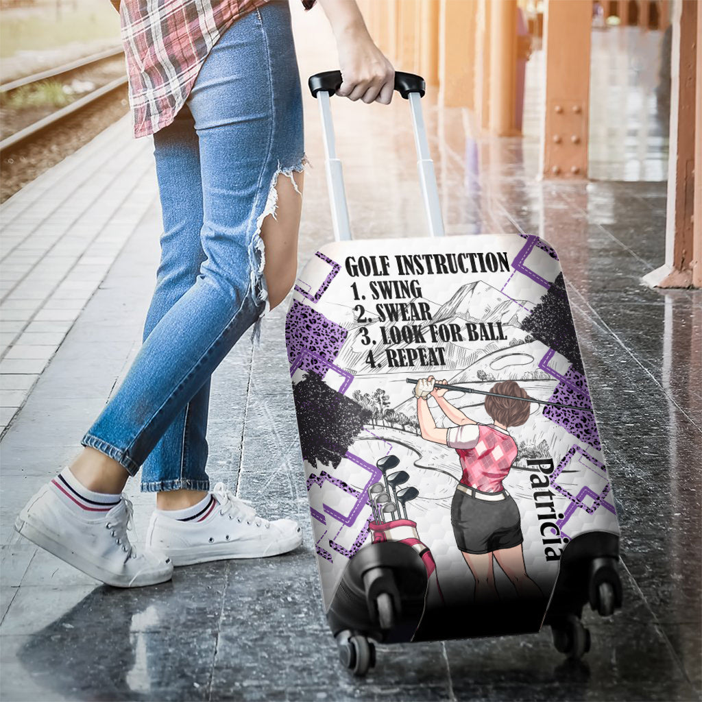 Just A Girl – Golfgeschenk für sie, Ehefrau, Mutter, Oma, Freundin – Personalisierter Gepäckschutz