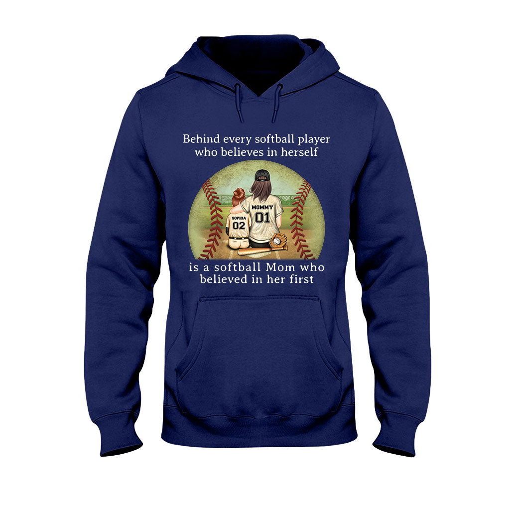 Softball Mom Believe - Personalized Softball T-shirt & Hoodie