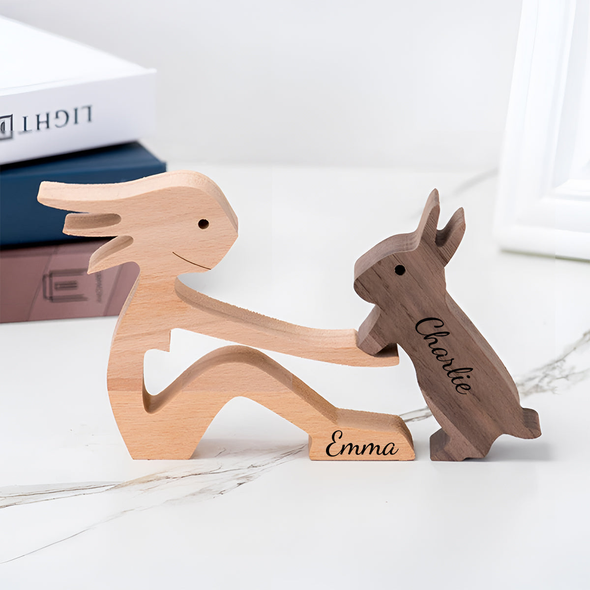 Vous, moi et le chien - Figurines décoratives personnalisées pour couples
