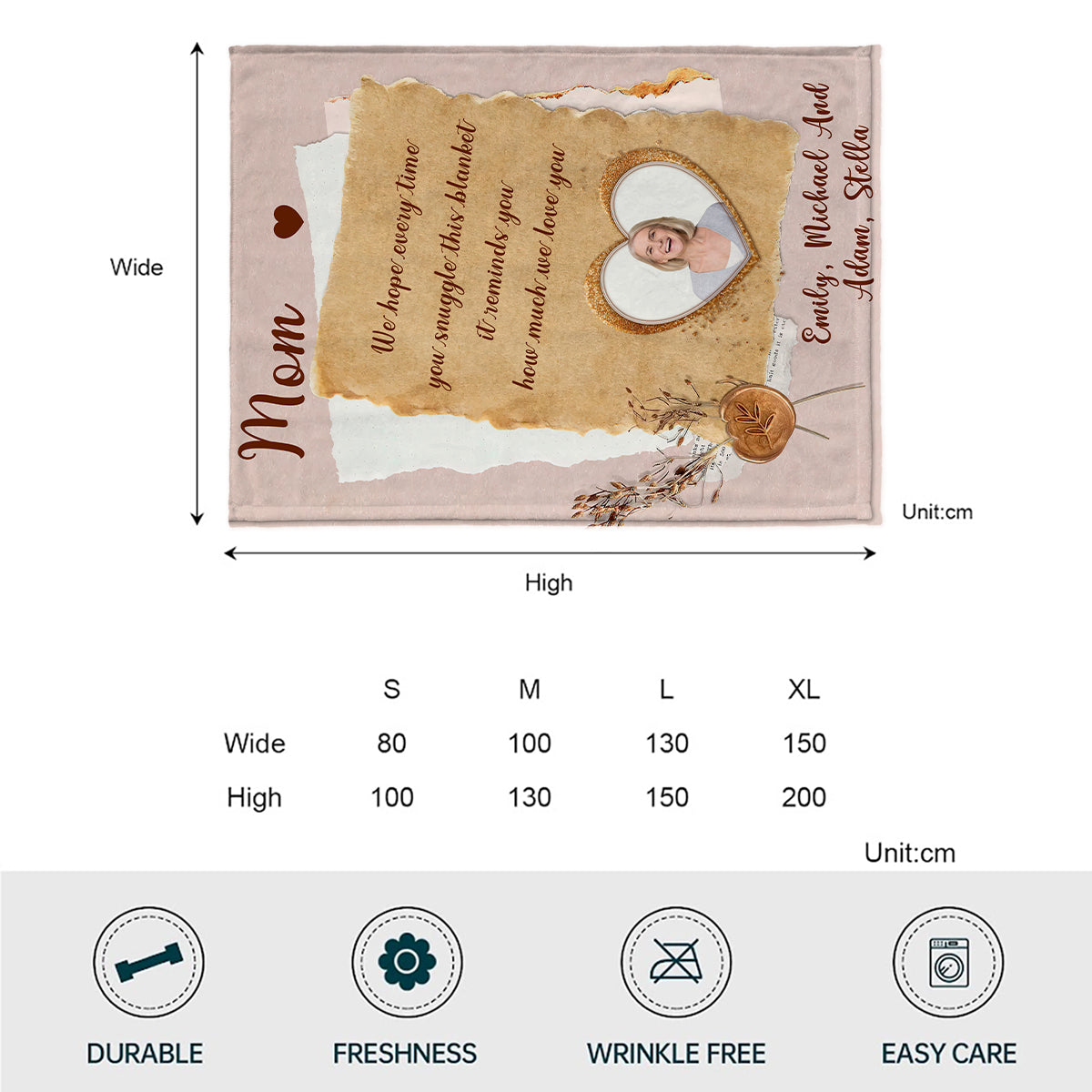 Grandma Mama - Gift for grandma, mom, dad, grandpa, aunt, uncle, sister, brother, husband, wife, friend - Personalized Blanket