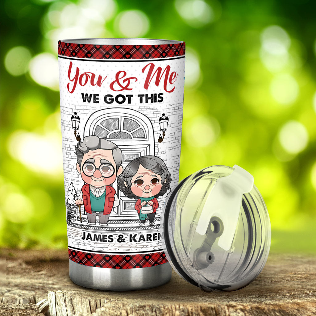 You And Me We Got This - Personalized Husband And Wife Tumbler