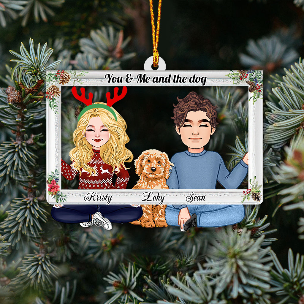 You & Me And The Dogs - Personalized Couple Ornament