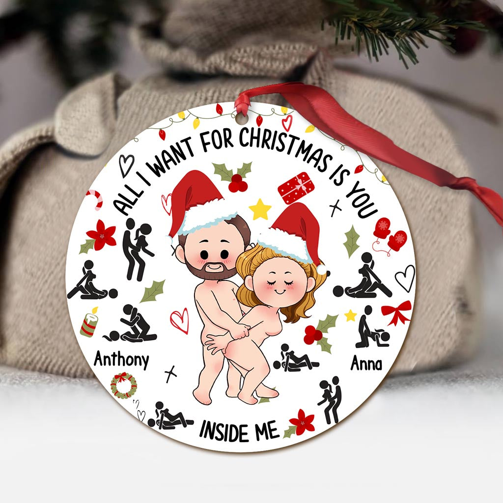 All I Want For Christmas - Personalized Couple Ornament