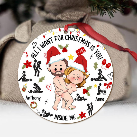 All I Want For Christmas - Personalized Couple Ornament