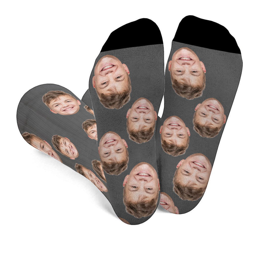 Face personnalisée - Chaussettes personnalisées pour petit-fils