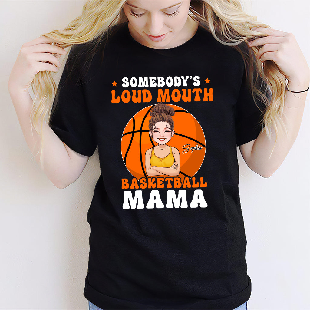 Loud Mouth Basketball Mama - Personalized Basketball T-shirt And Hoodie