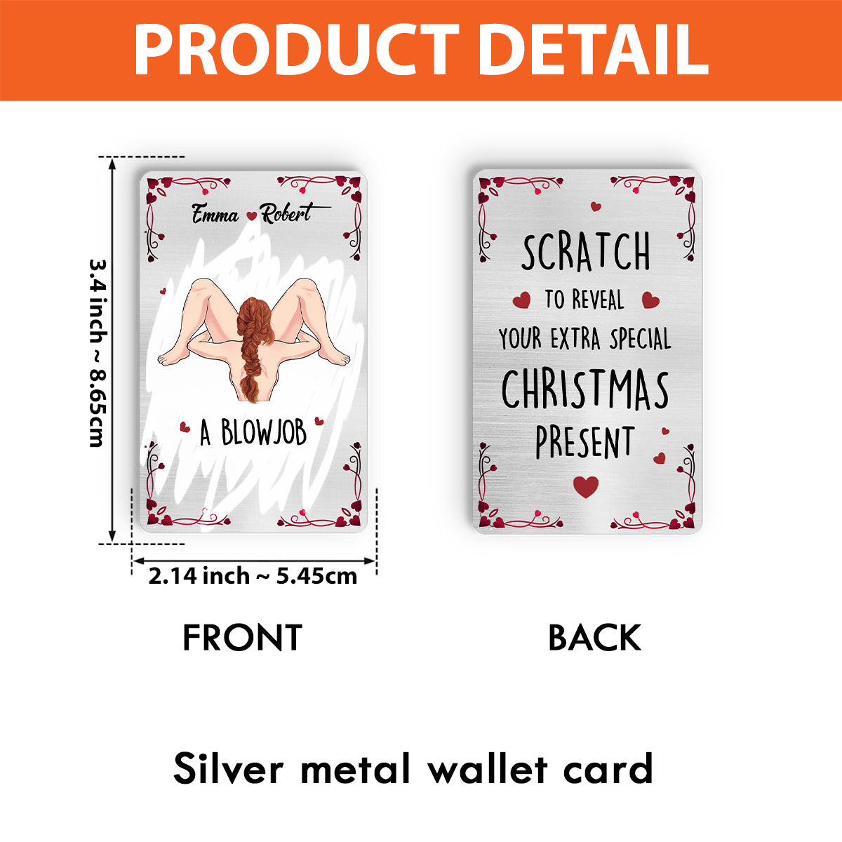 Scratch To Reveal - Personalized Couple Wallet Insert Card