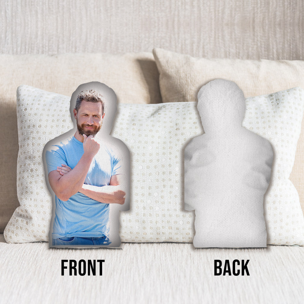 Personalisiertes Kissen in Onkelform mit Fotomotiv