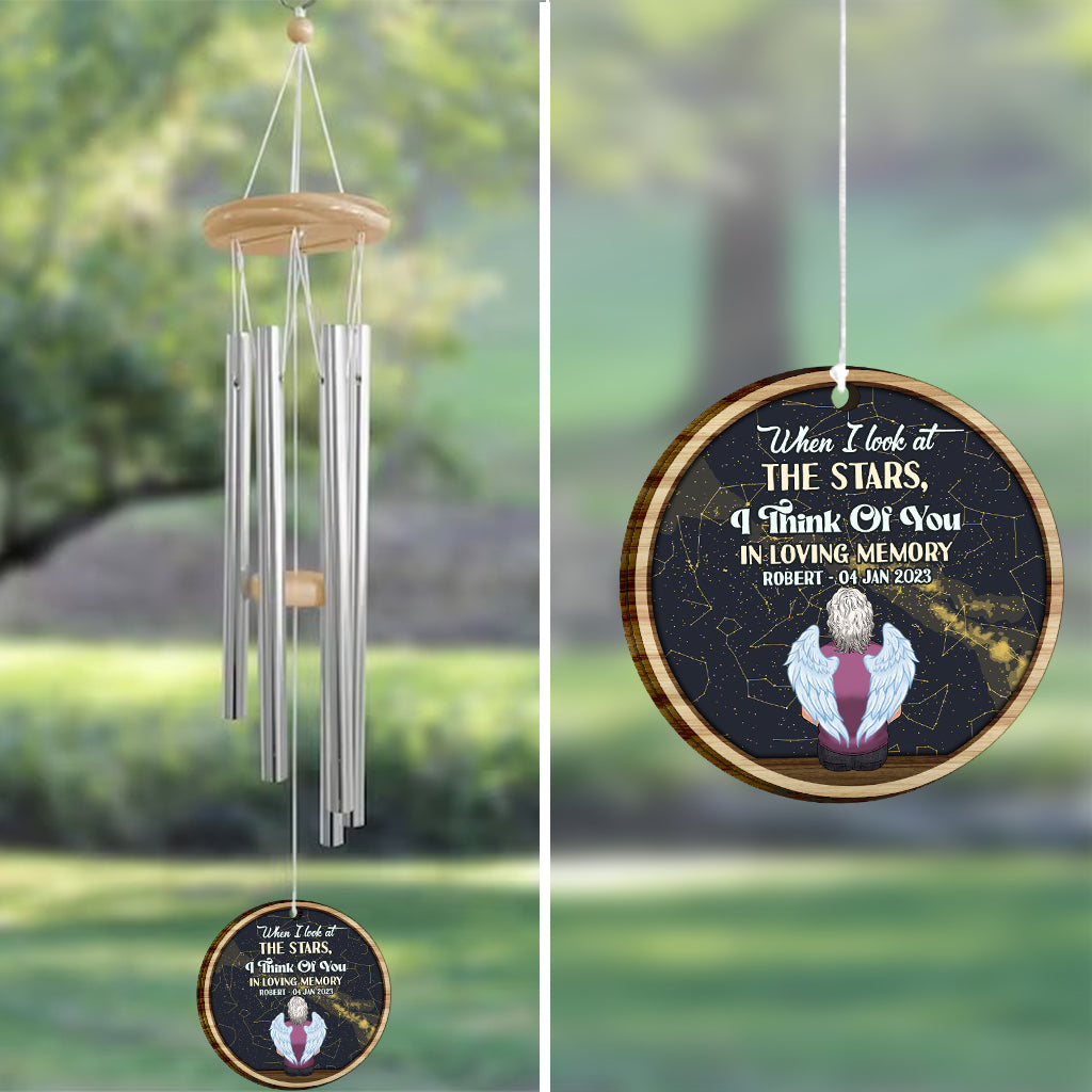 When I Look At The Stars - Personalized Memorial Wind Chime