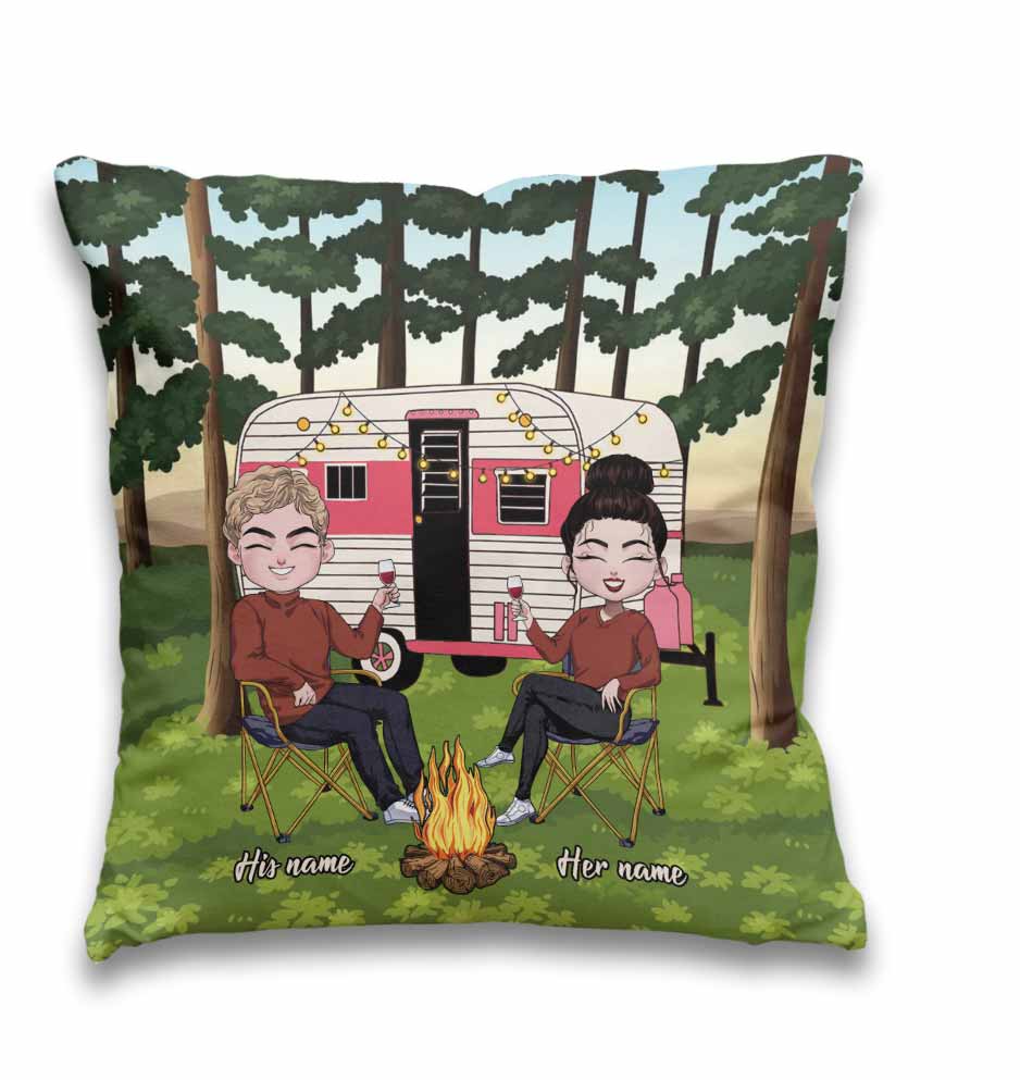 Gemeinsam ist mein Lieblingsplatz – personalisiertes Camping-Kissen