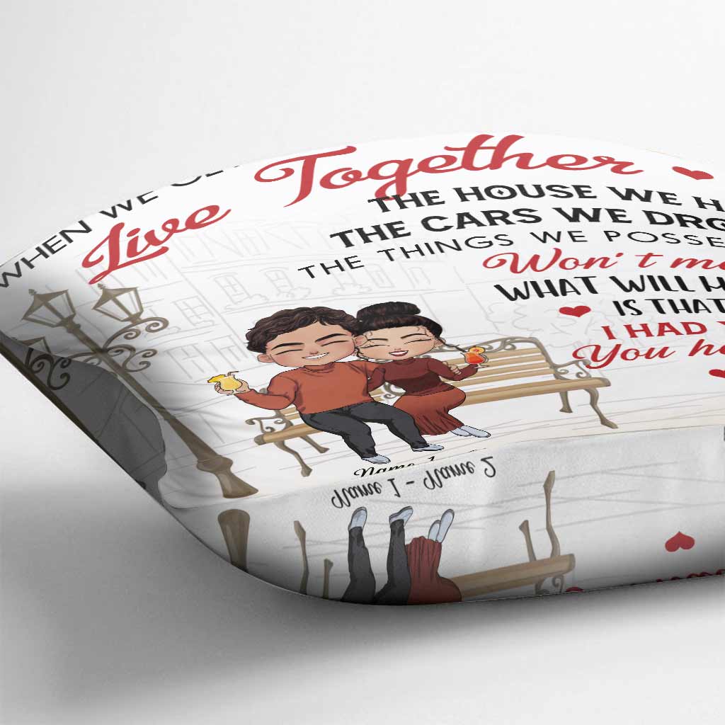 The Day I Met You Love Couple - Personalized Couple Throw Pillow