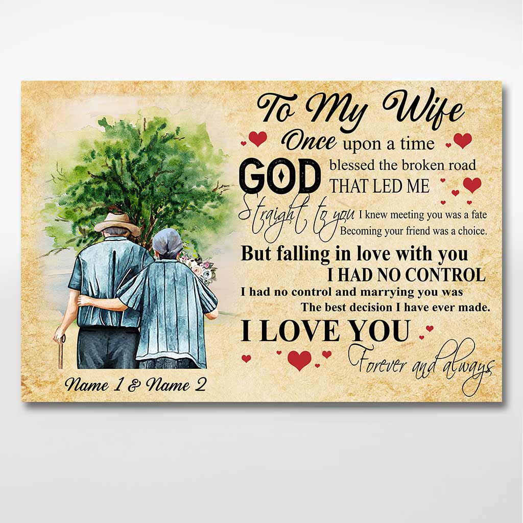 God Blessed The Broken Road - Personalized Couple Poster