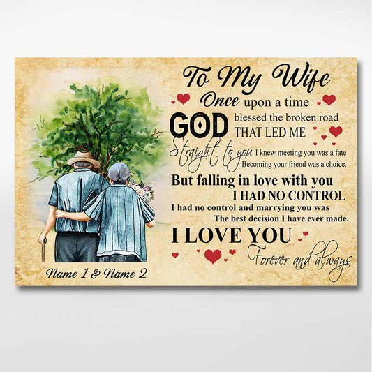 God Blessed The Broken Road - Personalized Couple Poster