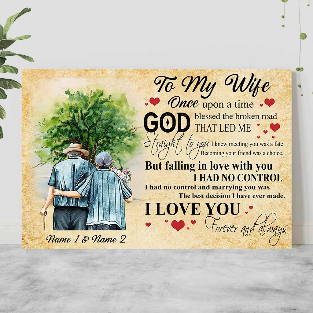 God Blessed The Broken Road - Personalized Couple Poster