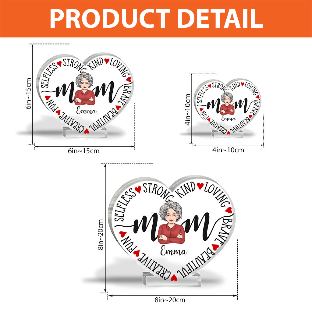 Mom - Personalized Mother's Day Mother Custom Shaped Acrylic Plaque