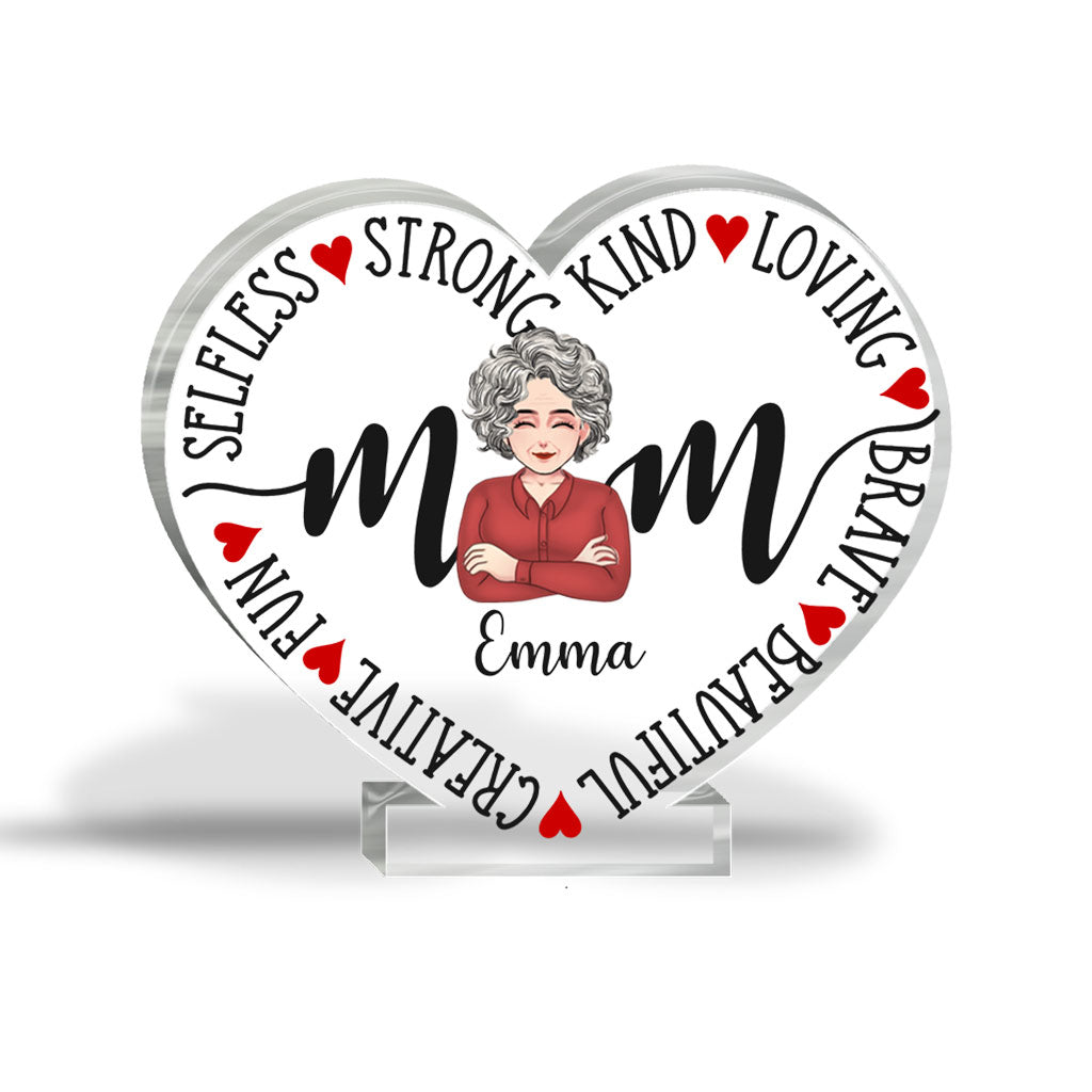 Mom - Personalized Mother's Day Mother Custom Shaped Acrylic Plaque
