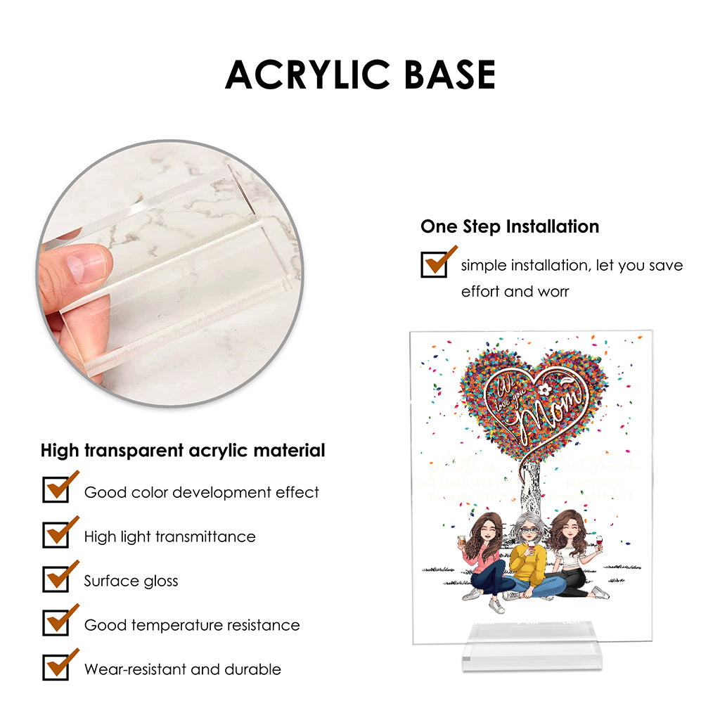 Best Friends Forever - Personalized Mother's Day Mother Transparent Acrylic Plaque