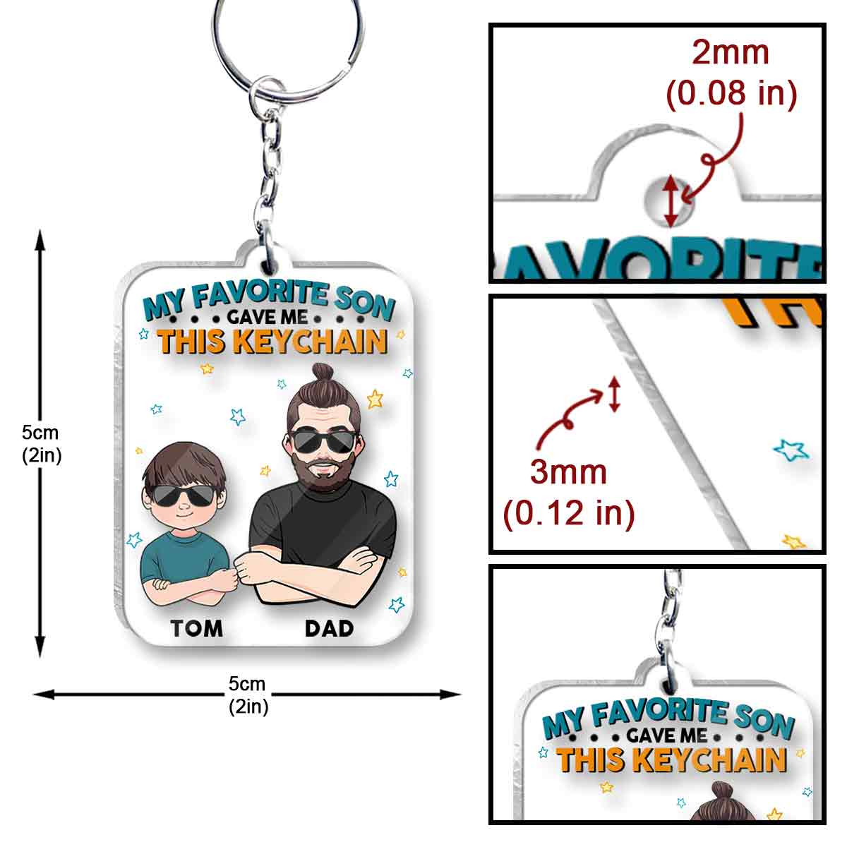 My Favorite Child - Personalized Father Transparent Keychain
