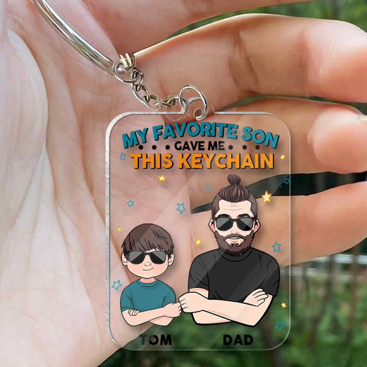 My Favorite Child - Personalized Father Transparent Keychain