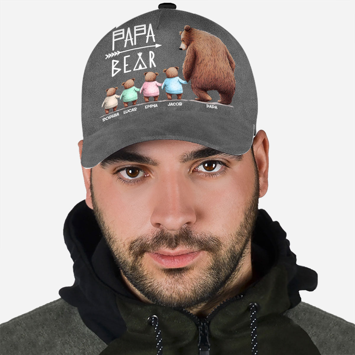 Papa Bär – Personalisierte Opa-Klassiker-Kappe