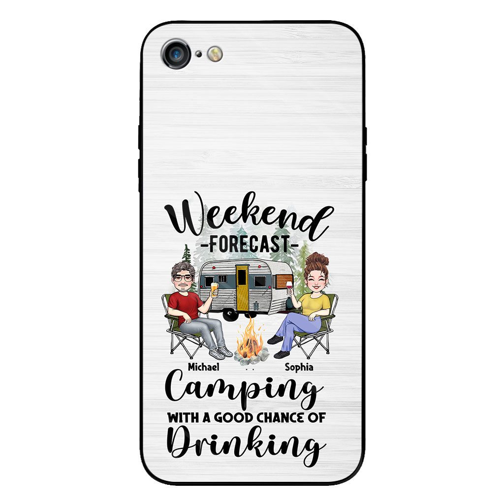 Prévisions du week-end - Étui de téléphone transparent personnalisé pour le camping