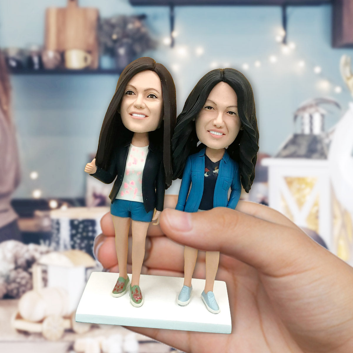 Individuelle Figur – Personalisierte Wackelkopffigur für die beste Freundin