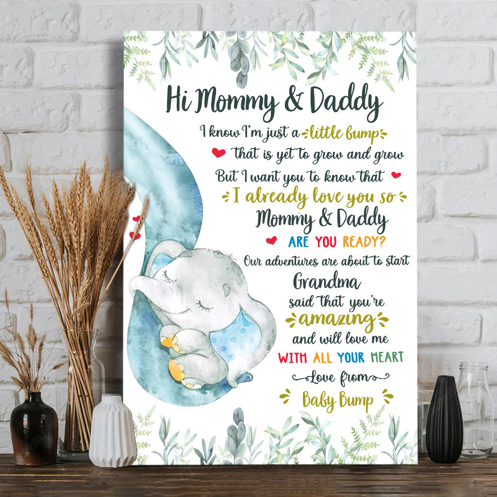 Love From Baby Bump - Personalized Mother Canvas And Poster