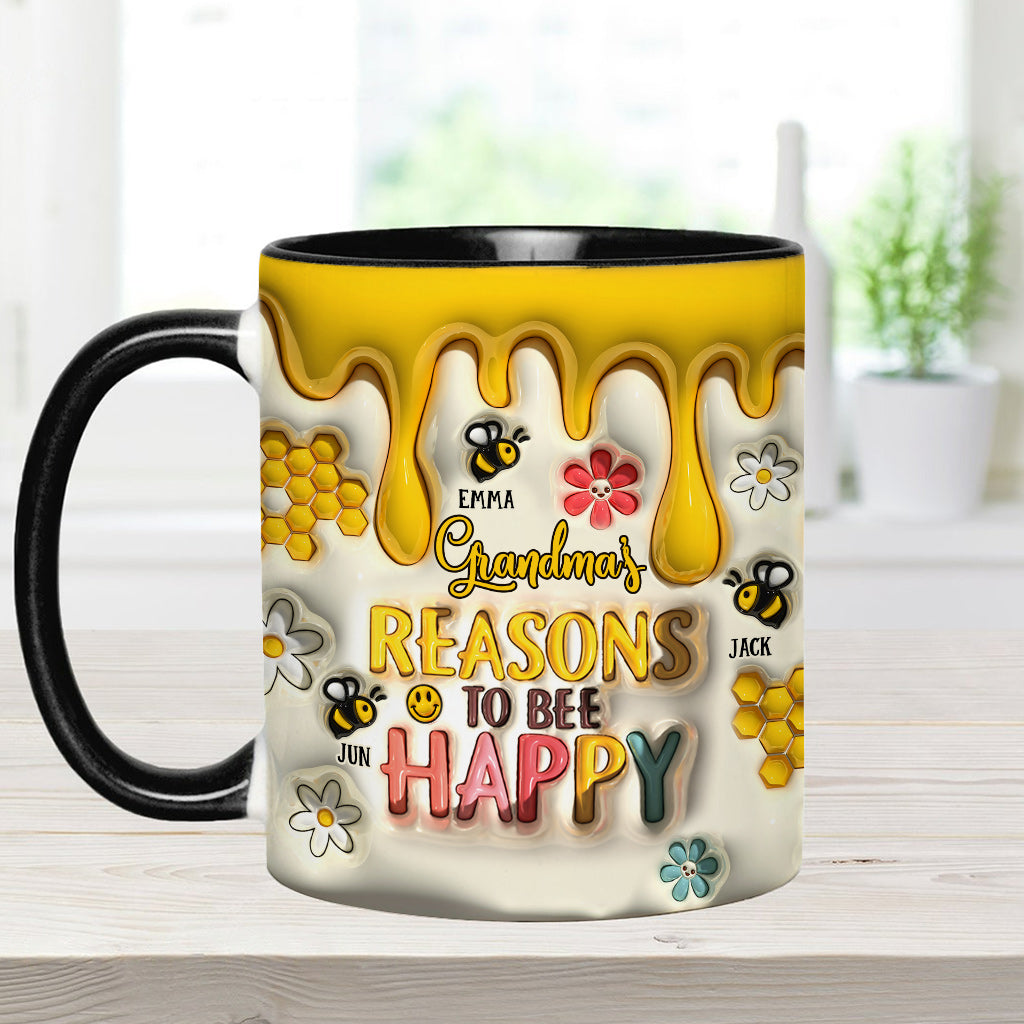 Omas Gründe, glücklich zu sein – Geschenk für Oma – Personalisierte Tasse