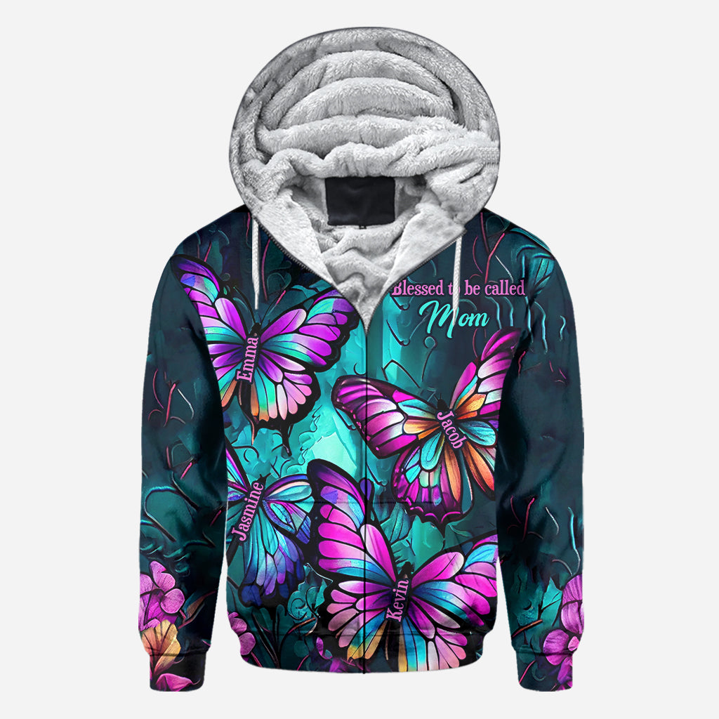 Grandma's Butterflies - Personalized Grandma All Over Shirt