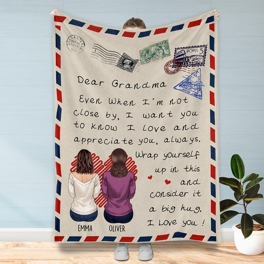 Dear Dad - Gift for dad, grandma, grandpa, mom, uncle, aunt, son, daughter, brother, sister, granddaughter, grandson, husband, wife, boyfriend, girlfriend, friend - Personalized Blanket
