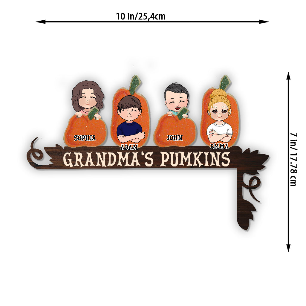 Grandma's Pumpkin - Personalized Grandma Door Frame Decoration